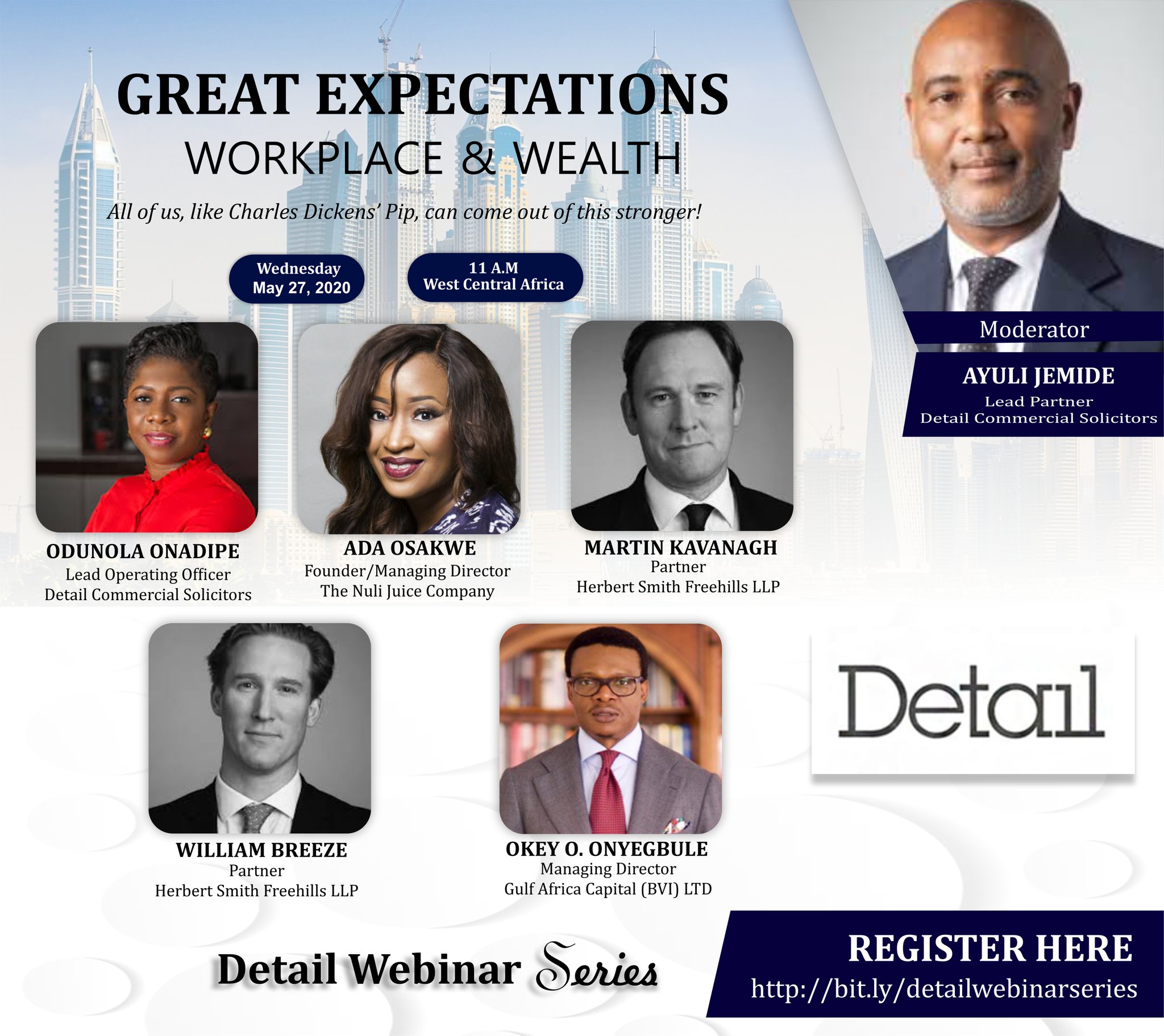 DETAIL hosts a webinar series on the topic: “Great Expectations- Workplace & Wealth”.