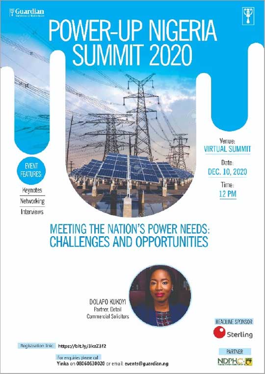 Our Partner, Dolapo Kukoyi, speaking at Guardian Nigeria’s Power-Up Virtual Summit 2020