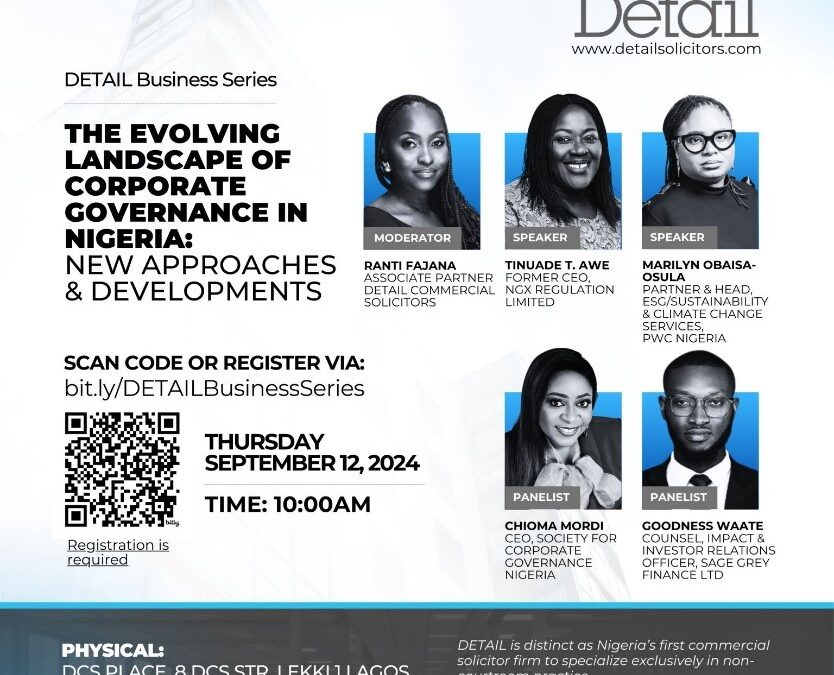 DETAIL organizes a DETAIL Business Series on Corporate Governance.