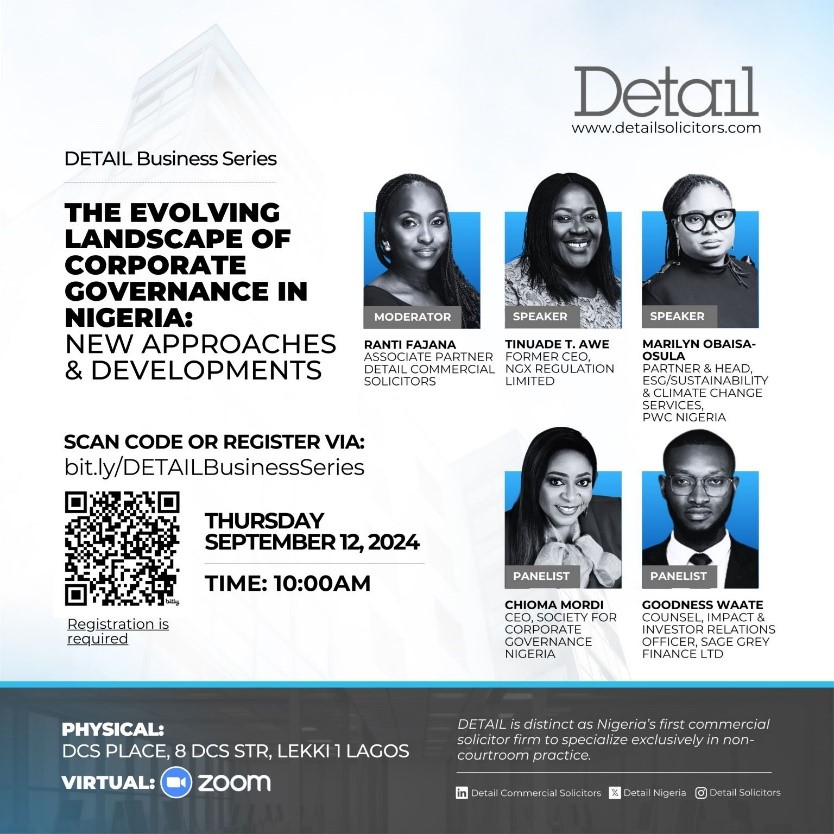 DETAIL organizes a DETAIL Business Series on Corporate Governance.